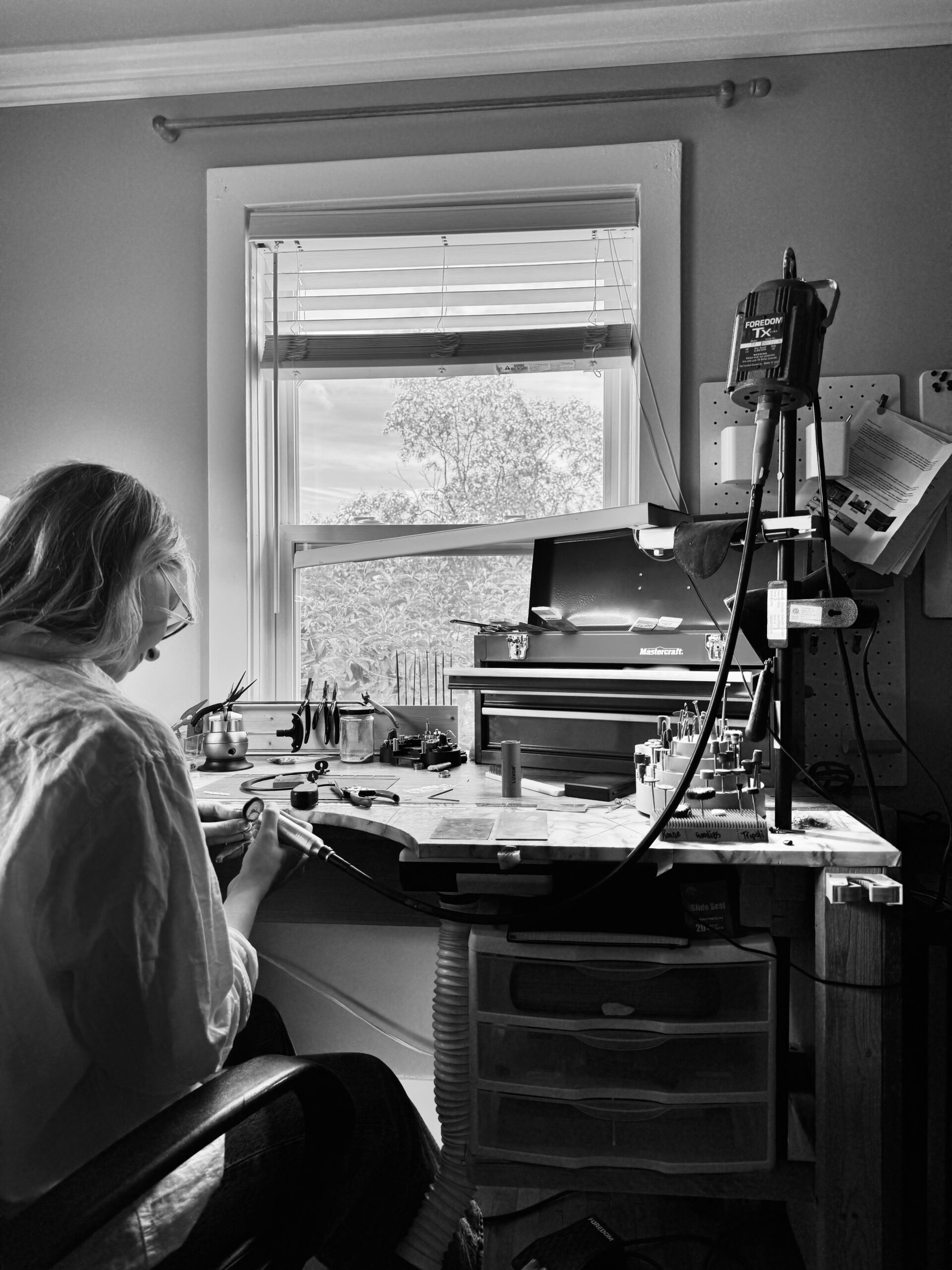 At work in the studio