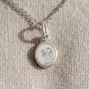 Petite Posy Engraved Silver Charm