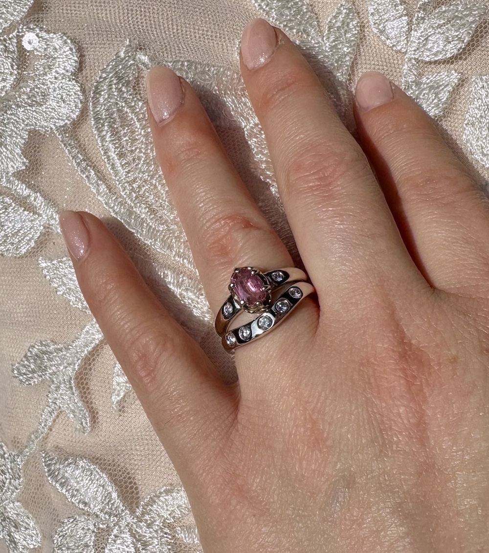 pink sapphire engagement ring
